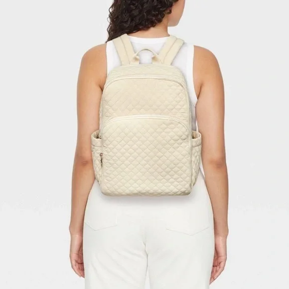 Universal Thread Quilted Tan Backpack - Picture 4 of 5